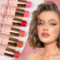Multi-Tone Creamy Blush Stick Makeup Long-Lasting Waterproof Simple High-End Lip Cheek Tint High Pigment Hydrating Pink Blusher. 