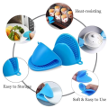 2pcs Microwave Oven Mitt Heat Resistant Gloves Clips Silicone Anti-slip Glove Cooking Baking Kitchen Cooking Gadgets Oven Mitts-Nr mart.
