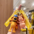 Kawaii Sheep Shaun Keychain Cartoon Figure Bitzer Naughty Pig Animation Action Toys Pvc Car Keyring Backpack Pendant Kids Gift. 