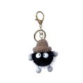 Mink fur small briquette pendant, car key chain pendant, Korean ins net red plush school bag, bag ornament gift. 
