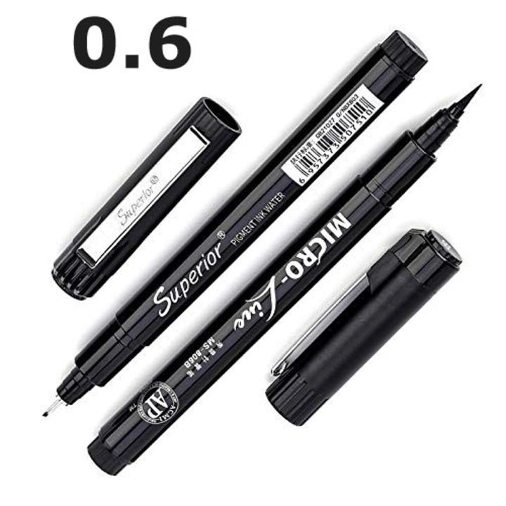 Superior Black Micro Fineliner pen 06