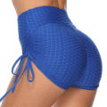 Woman Fitness Yoga Shorts Gym Workout Athletic Breathable Yoga Leggings Shorts with Bandage Solid Sport Hotpants. 