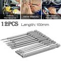 13Pcs 100mm Torx Long Screwdriver Bits Set, Magnetic Torx Bit Set T6-T40, 1/4 Inch Hex Shank Electric Screwdriver Tools. 