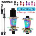 TANKE 120 Click Hub 6 Bearing MTB Mountain Bike Hub Front Rear Thru HG 28 32 36 Holes Disc Brake Bicycle Hubs 8 9 10 11 12 Speed. 