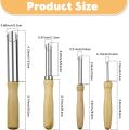 4Pcs DIY Molding Engrave Cutter Shape Carve Sculpture Modelling Cut Pottery Punch Hole Clay Ceramic Tool Wax Model Sludge Sculpt MuXiaRe.