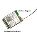 2-piece SMA / RP-SMA female to MHF4 IPEX IPX RF plug Pigtail cable for Mini 0.81mm PCI card intel WIFI Board 10cm 15cm 20cm 30cm.