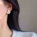 stud Earrings For Women Shining Crystal Petal Design Wedding Earring Girl. 