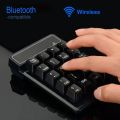 New 2.4GHz Wireless Wired Keyboard Bluetooth Mini USB Numeric Keypad Numpad Receiver Floating Key 19 Keys Number Pad. 