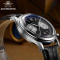 ADDIESDIVE New Men's Watches 38MM Luxury Quartz Wristwatch For Men Retro Chronograph 100M Waterproof Clock Leather Diving Watch. 
