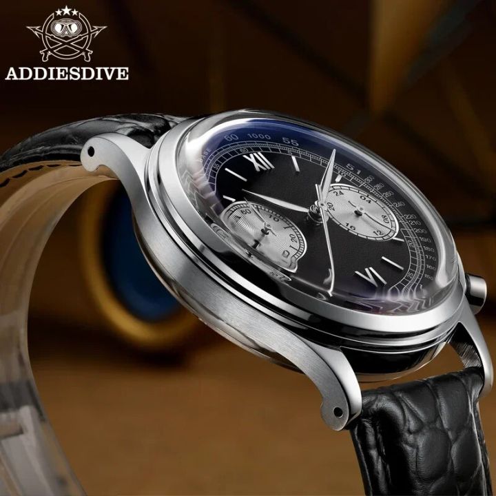 ADDIESDIVE%20New%20Men's%20Watches%2038MM%20Luxury%20Quartz%20Wristwatch%20For%20Men%20Retro%20Chronograph%20100M%20Waterproof%20Clock%20Leather%20Diving%20Watch%20-%20Image%205