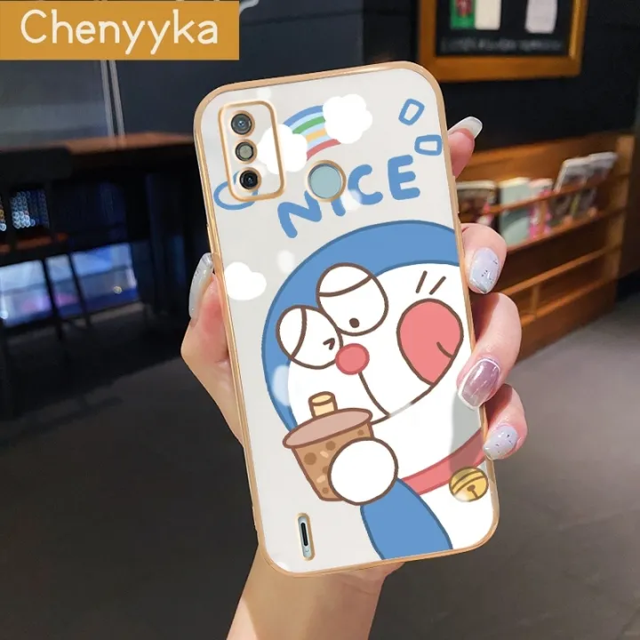 Chenyyka%20For%20Tecno%20Spark%206%20Go%20Spark%20Go%202020%20Spark%20Go%202021%20Case%20Cartoon%20Cute%20Doraemon%20Luxury%20Plating%20Phone%20Case%20Edge%20Pattern%20Silicone%20Casing%20Full%20Back%20Cover%20Camera%20Protection%20Cases%20Softcase%20-%20Image%207