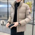 Brand Fashion Men Winter Jacket Stand Collar Male Warm Cotton Coats Outerwear Solid Color Black Red Khaki Size M-5XL. 