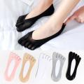 1Pair Silicone Casual Socks Toe Invisible Funny Natural Ultra-thin Women's Summer Five Finger Socks. 