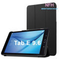 Samsung Galaxy Tab E 9.6 / T560 / T561 / SM-T560, SM-T561, SM-T560NU - 9.6" Silk Texture Horizontal Flip Leather Case with 3-folding Holder Cover. 