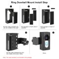 Anti theft doorbell holder is easy to install and compatible with multiple models - black. 