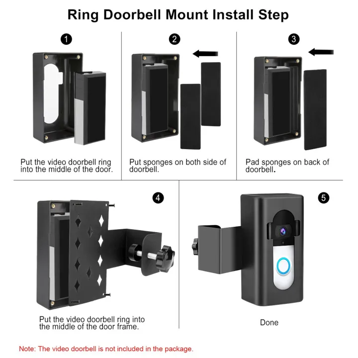 Anti%20theft%20doorbell%20holder%20is%20easy%20to%20install%20and%20compatible%20with%20multiple%20models%20-%20black%20-%20Image%204