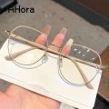 Korean Style Round Reading Glasses Computer Frame Alloy Women Prebyopia Anti Blue Light Spectacles Eyeglasses 0 +1.5 +2 +2.5 +3.