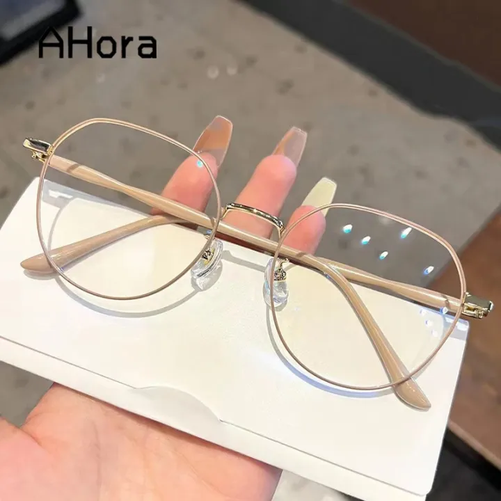 Korean%20Style%20Round%20Reading%20Glasses%20Computer%20Frame%20Alloy%20Women%20Prebyopia%20Anti%20Blue%20Light%20Spectacles%20Eyeglasses%200%20+1.5%20+2%20+2.5%20+3%20-%20Image%202