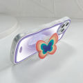 Jizetin for Huawei Mate 20 Pro Back Cover + Free Pop Socket Colorful Butterfly Soft Wavy Shape TPU Phone Case For Girls Boys.