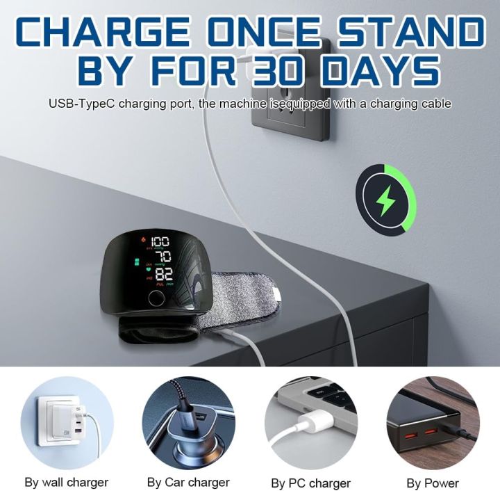 Blood%20Pressure%20Monitors,%20Automatic%20Wrist%20Blood%20Pressure%20Monitors%20with%20Digital%20LCD%20Screen,%20Adjustable%20Cuff%20Blood%20Pressure,%20Rechargeable%20Wrist%20BP%20Monitor%20with%2099%20x%202%20Reading%20Memory%20-%20Image%203
