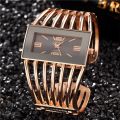 Women's Fashion Quartz Watch Girls' Hollow Out Bracelet Creative Metal Lady Versatile Trend Wristwatches. 