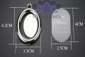 Metal Photo Frame Key Ring Egg-Shaped. 