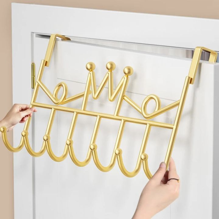 7%20Hooks%20Hanging%20Door%20Hanger%20Metal%20Bracket%20Removable%20Storage%20Rack%20Simple%20Style%20Home%20White%20Wall%20Decoration%20-%20Image%202