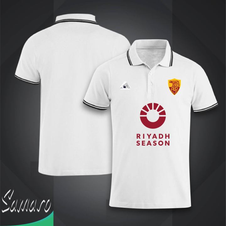 AS Roma Short Sleeve Collar Polo Football Jersey For Men - Half Sleeve Collar Polo Roma t shirt - Roma Fan Jersey