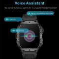 Smart Watch QX11 Men 1.96inch HD Large Screen Bluetooth Call Music SOS Voice Assistant Women Sports Fitness Tracker Smartwatch. 
