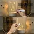 Internet celebrity atmosphere gift 3D chronicle message board creative bedroom bedside DIY transparent night light. 