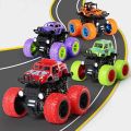 Monster Truck Friction Powered Cars Toys, 360 Degree Stunt 4wd Cars Push Go Truck for Toddlers Kids Gift Car Toy. 