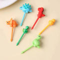 Animal Fruit Fork Food Grade Plastic Mini Cartoon Kids Cake Fruit Toothpick Bento Lunch Bento Accessories Party Decoration Gift. 