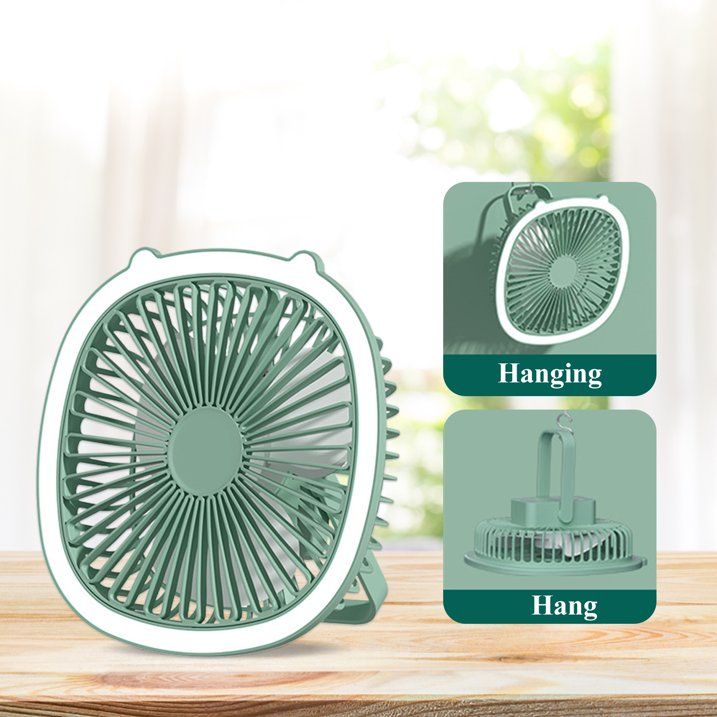 Rechargeable Fan With LED Light