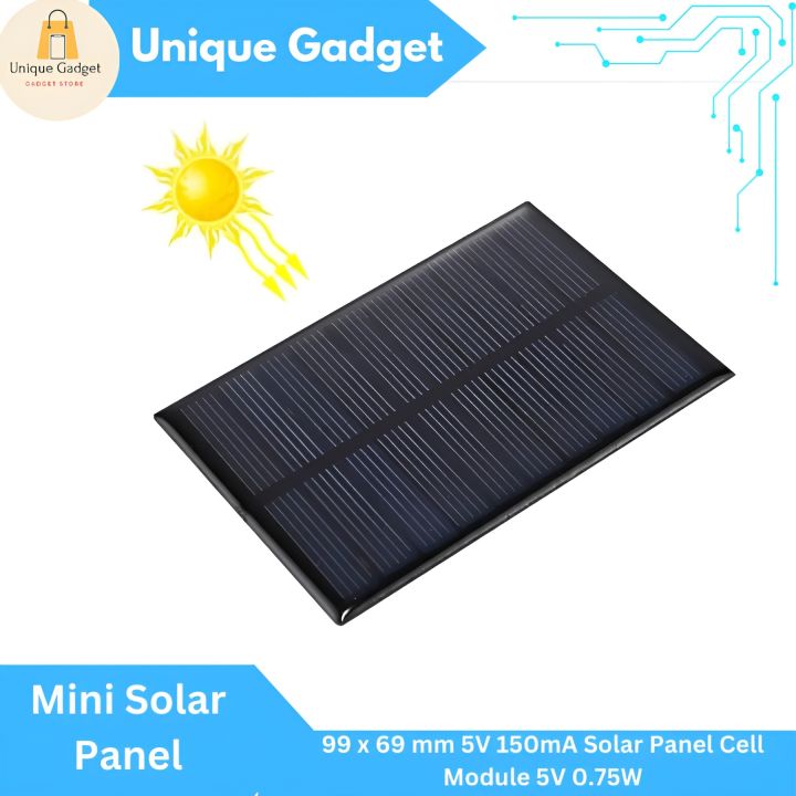 Mini Solar panel 99 x 69 mm 5V 150mA Solar Panel Cell Module Charger USB 5V 0.75W