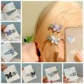 New Silver Color Butterfly Hair Clip Y2K Simple Butterfly Hairpin Fashion Accessories Butterfly Pattern Hairpins. 