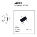 (03 pcs) AO3400 /AO3400A /3400 (A09T) 'SOT-23' SMD N-Channel MOS-FET (Field Effect Transistor). 
