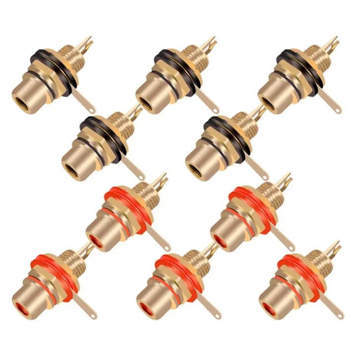 10Pcs/Lot%20RCA%20Connector%20Gold%20Plated%20Female%20Jack%20Socket%20Solder%20Wire%20Connector%20RCA%20Panel%20Mount%20Chassis%20-%20Image%203