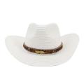 Beach Hat Hat Outdoor Men Straw Cowboy Hat Straw Hat Men Cap.