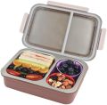 Leak-Proof Insulated Stainless Steel Lunch-Tiffin Box With 2 Compartments - Suitable For Office- School- And Travel.