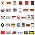 98PCS Funny Hard Hat Brand Sign Cool Sticker Construction Workers Helmet Motorcycle Car Tools Laptop Bicycle Gift Stickers. 