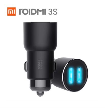Xiaomi-Roidmi 3S Dual USB Car Charger, MP3 Player, FM Transmitter, Bluetooth, 5V, 3.4A