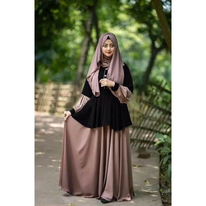 Women kohinur Borka 2 part stylish Abaya,Borka + Hijab