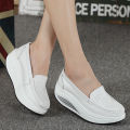 Ladies wedge shoes, large stock Women's Fashion Casual Solid Slip On Wedges Thick Bottom Platforms Work Shoes. 