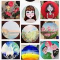 Artists Painting Round Canvas 4/5/6/8/10/12/16 Inches - Canvas. 