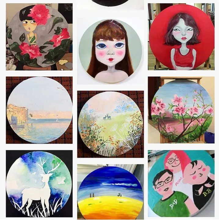 Artists%20Painting%20Round%20Canvas%204/5/6/8/10/12/16%20Inches%20-%20Canvas%20-%20Image%203