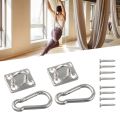 2Pcs Door Buckles Ceiling Hook Wall Mounted Hook Heavy Duty 50x25mm Stainless For Yoga Swings Hammocks Bracket Hardware Tools.
