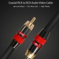 2X FSU Digital Audio RCA Cable Premium Stereo RCA to RCA Coaxial SPDIF Cable Male Speaker Hifi Subwoofer Cable AV 0.5M. 