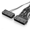 12Inch Dual PSU Power Supply 24 Pin 18AWG Extension Cable, for ATX Motherboard, 24 Pin to 24(20+4) Pin. 