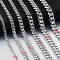 316 Stainless Steel Chain 3mm To 9mm Steel Cuban Men's Chain Stainless Steel Man Necklace Waterproof Jewelry Wholesale.