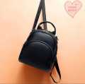 Black Cowhide Leather Backpack for Women, Women's Daypack, Travel Initiated Bags, Luxury Classic Design.
